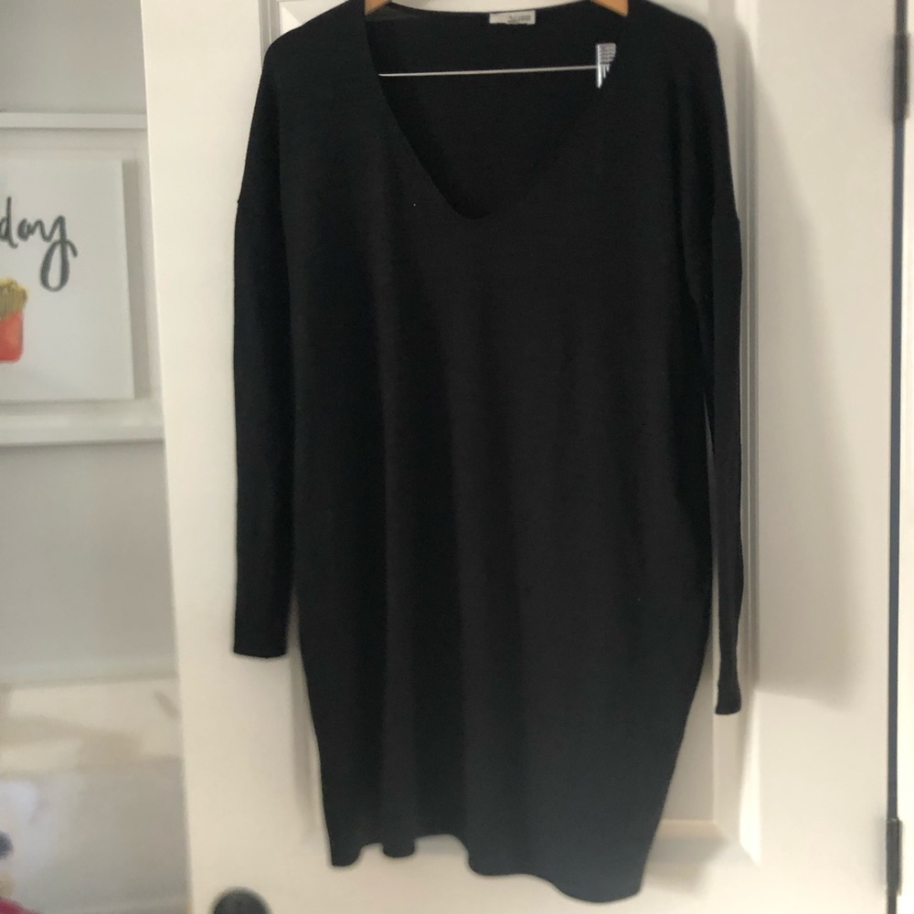 Aritzia. Black rayon and polyester dress from Wilfred